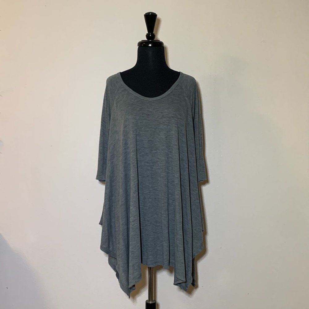 Bobeau Grey Blue Loose Tunic